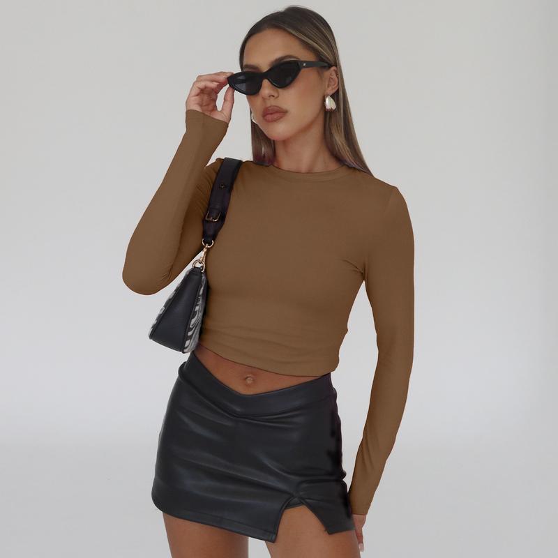 Slim Crop Long Sleeve Set (3-Pack)