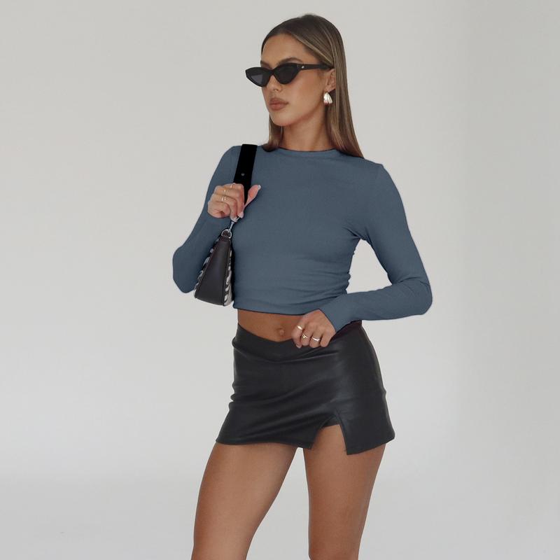 Slim Crop Long Sleeve Set (3-Pack)